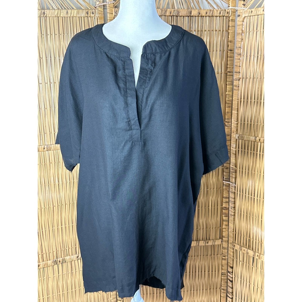 Misslook Top Womens Large Frayed Hem Tunic